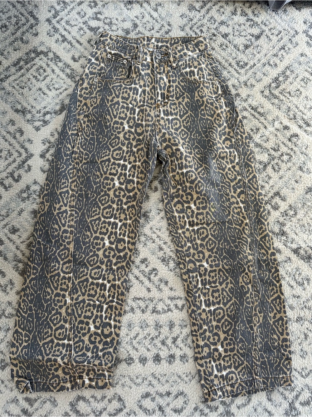 Animal Print Jeans Size S